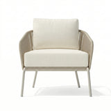 Outdoor Rope 2-Piece Sofa Chairs (Beige & Off-White)