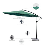 9 Ft Outdoor Offset Cantilever Patio Umbrella with Marble Base