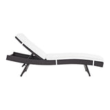 Outdoor Rattan Wicker Chaise Lounger For Poolside