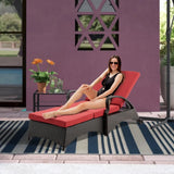 Outdoor All-Weather Wicker Lounger