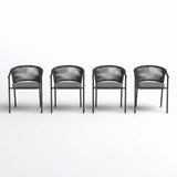 4-Piece Outdoor Rope Patio Dining Chairs