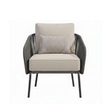 Outdoor Rope 2-Piece Sofa Chairs (Grey & Off-White)