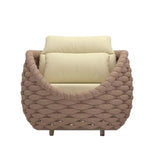 4 Piece Outdoor Rope Sofa Set (Beige & Cream)