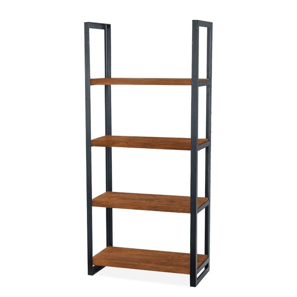 Solid Sheesham Wood 4 Tier Tall Standing Corner Open Bookcase