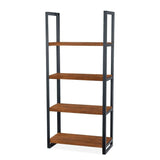 Solid Sheesham Wood 4 Tier Tall Standing Corner Open Bookcase