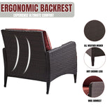 1-Piece Outdoor Wicker Single Seater Sofa