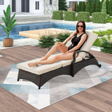 Outdoor All-Weather Wicker Lounger