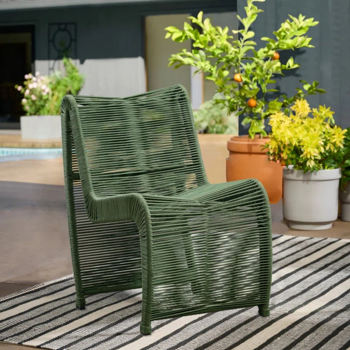 2-Piece Outdoor Rope Patio Chairs