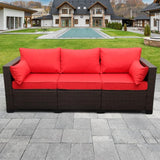 3-Seater Outdoor Rattan Wicker Patio Sofa