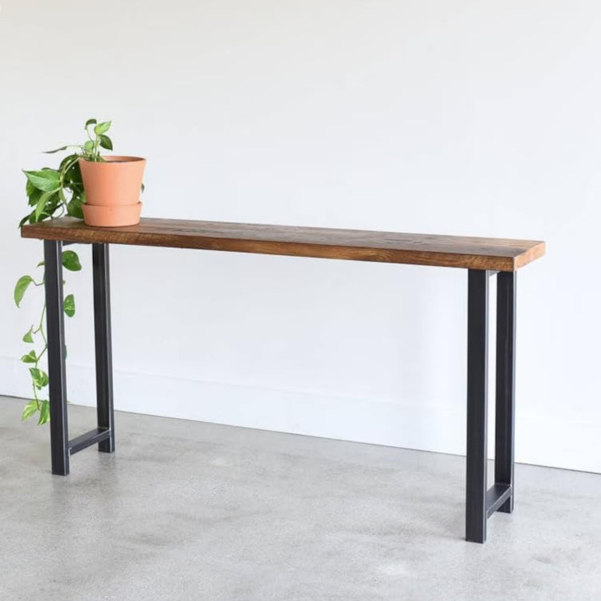 Sheesham Wood Top Modern Console Table