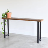Sheesham Wood Top Modern Console Table