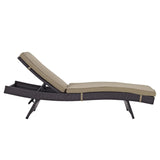 Outdoor Rattan Wicker Chaise Lounger For Poolside