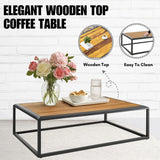 4 Piece Outdoor Rope Sofa Set with Wooden Top Table