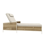 Outdoor Rope Lounger Set of 2 (Beige & Cream)