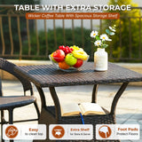 Outdoor Wicker 3 Piece Patio Bistro Set (Dark Brown)