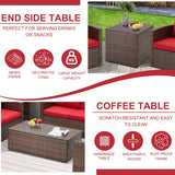 Outdoor 7-Seater Wicker Sectional Sofa Set