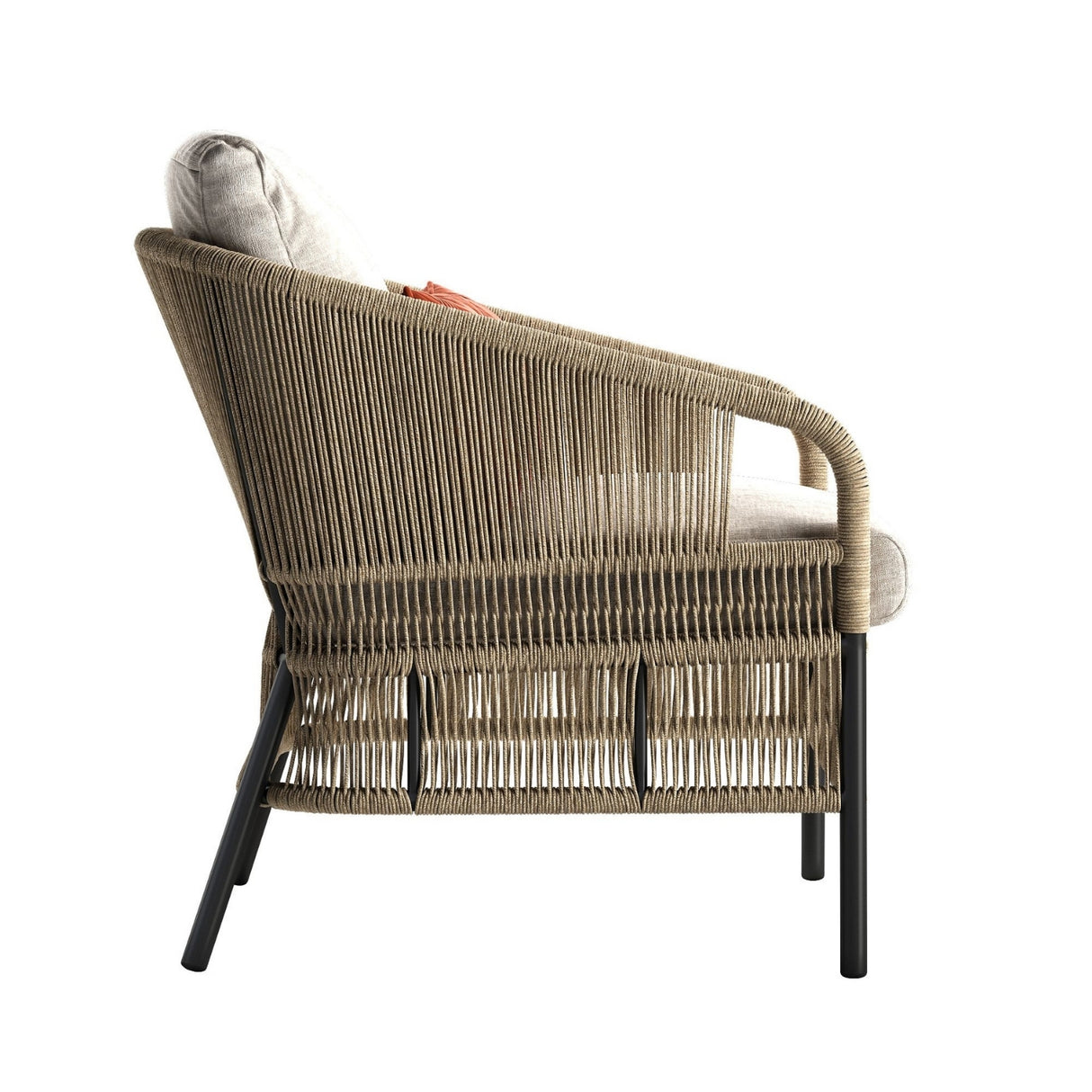 2-Piece Outdoor Rope Single Seater Sofa