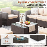Outdoor Wicker 7-Seater Sofa Set