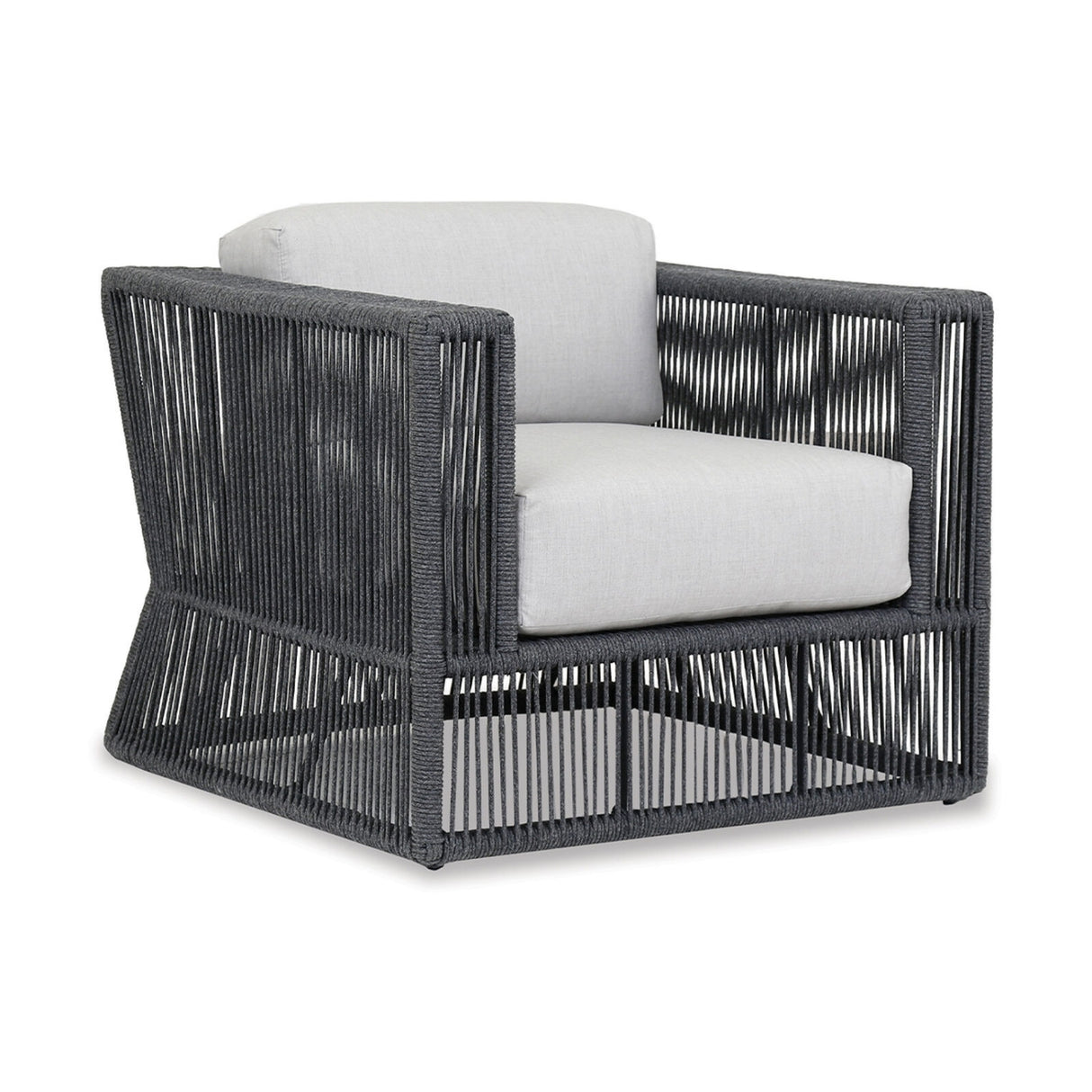 2-Piece Outdoor Rope Sofa Chairs (Grey & Off-White)