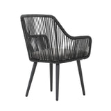 2-Piece Outdoor Rope Patio Dining Chairs