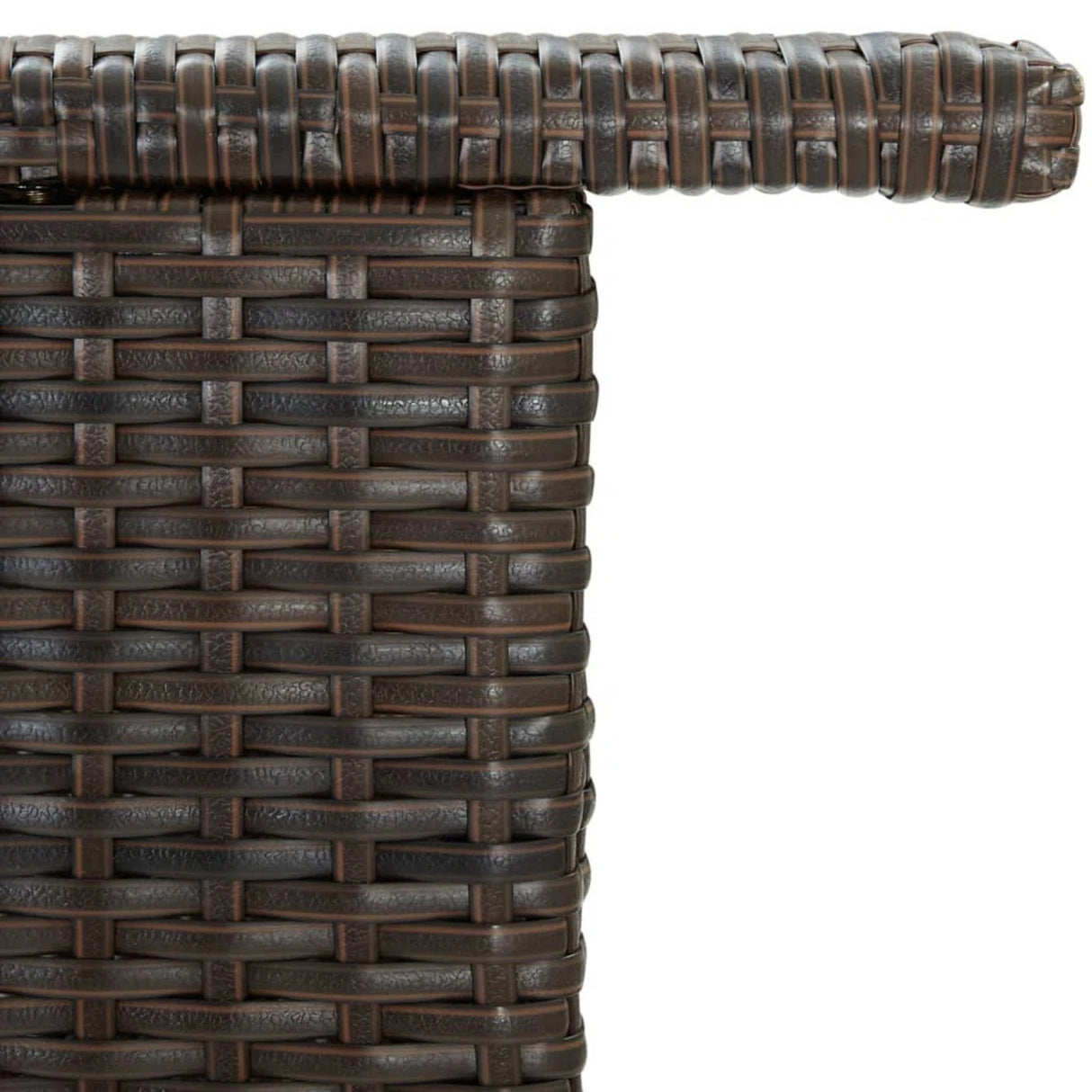 Outdoor Rattan Wicker Bar Table With a High-Top Design & Integrated Storage Shelf