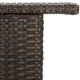 Outdoor Rattan Wicker Bar Table With a High-Top Design & Integrated Storage Shelf