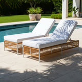 Outdoor Rope Lounge Chairs Set of 2 with Thick Cushions