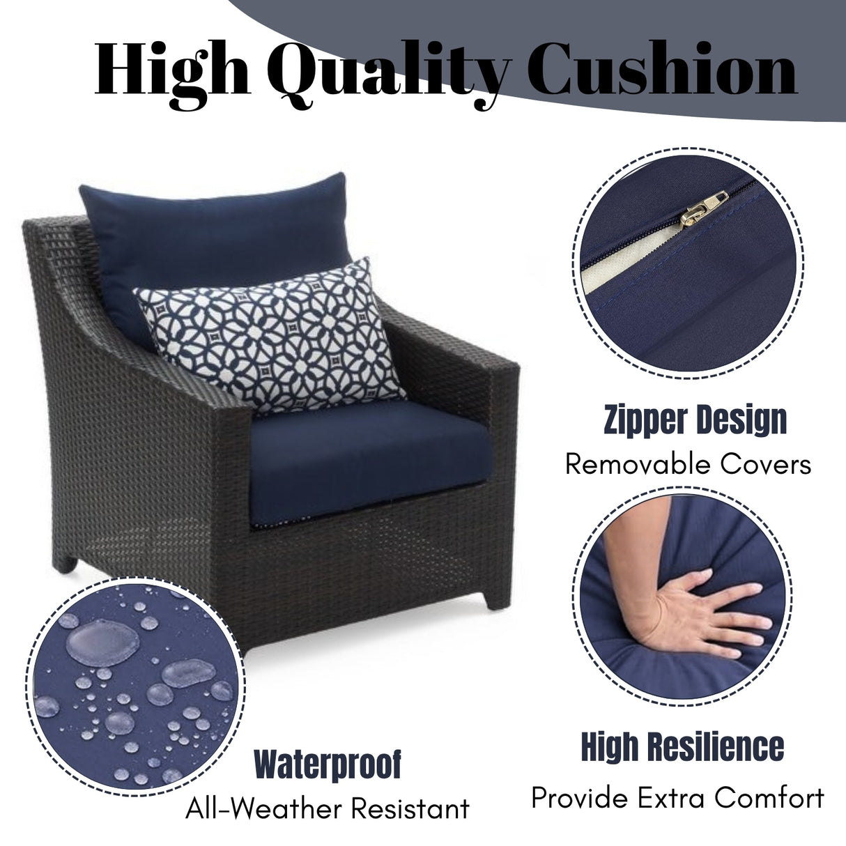 3-Piece Outdoor Rattan Wicker Patio Set