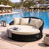 Outdoor Round Rope Daybed Sofa – Unique Design for Poolside