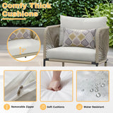 3 Piece Garden Outdoor Rope Patio Set