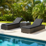 Outdoor Wicker Lounge Chairs Set of 2