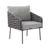 Outdoor Rope Sofa Set With Glass Top Table