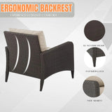 Outdoor 4 Piece Patio Wicker Furniture Set