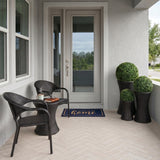 Outdoor Hourglass Design Set of 3 Wicker Planters (Black)