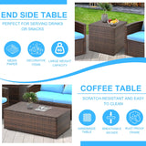 Outdoor 7-Seater Wicker Sectional Sofa Set
