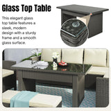 5-Piece Outdoor Patio Furniture Set with Dining Table and Chairs
