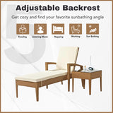 Outdoor Wicker Lounge Chair With Side Table