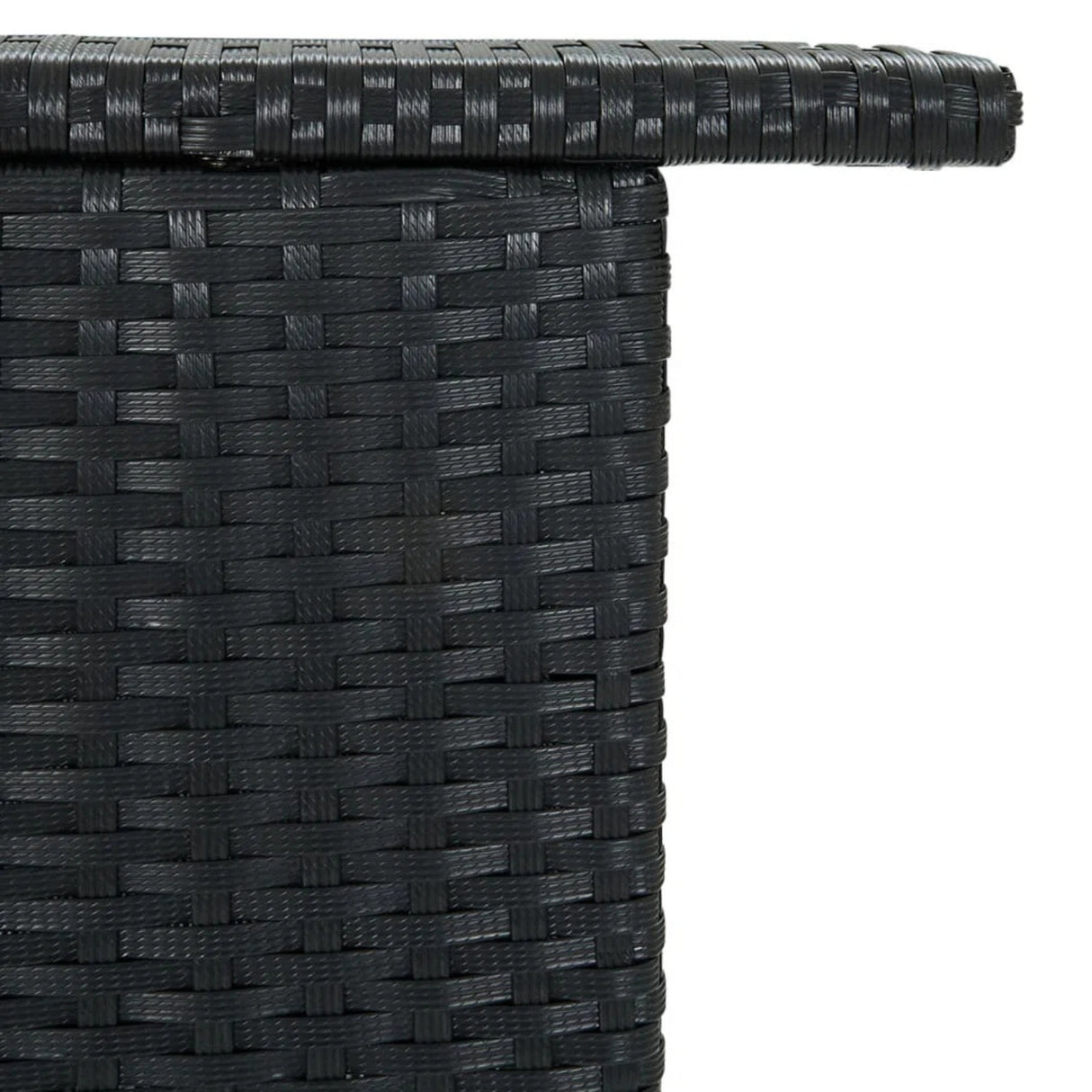Outdoor Rattan Wicker Bar Table With a High-Top Design & Integrated Storage Shelf