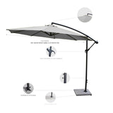 9 Ft Outdoor Offset Cantilever Patio Umbrella with Marble Base