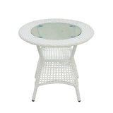 Outdoor Wicker 5-Piece Patio Set with Outdoor Umbrella