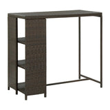 Outdoor Rattan Wicker Bar Table with High-Top Design