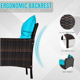Outdoor Wicker 5-Piece Patio Sofa Set