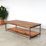 2-Tier Natural Wood Top Center Table