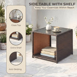 Outdoor 5 Piece Patio Wicker Furniture Set