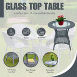 5-Piece Outdoor Rattan Wicker Patio Bistro Set