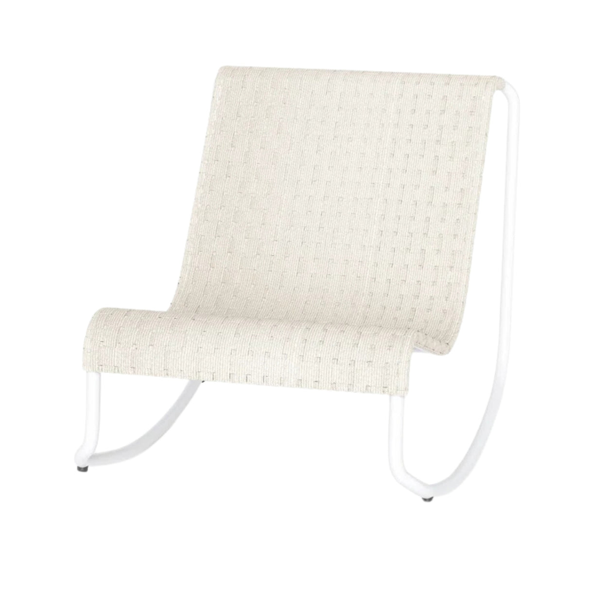 Outdoor Rope Patio Conversation Set with 2 Lounge Chairs & Round Center Table