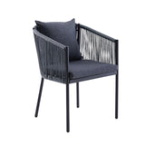 2-Piece Outdoor Rope Patio Dining Chairs
