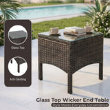 Outdoor Wicker 5-Piece Patio Sofa Set