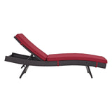 Outdoor Rattan Wicker Chaise Lounger For Poolside