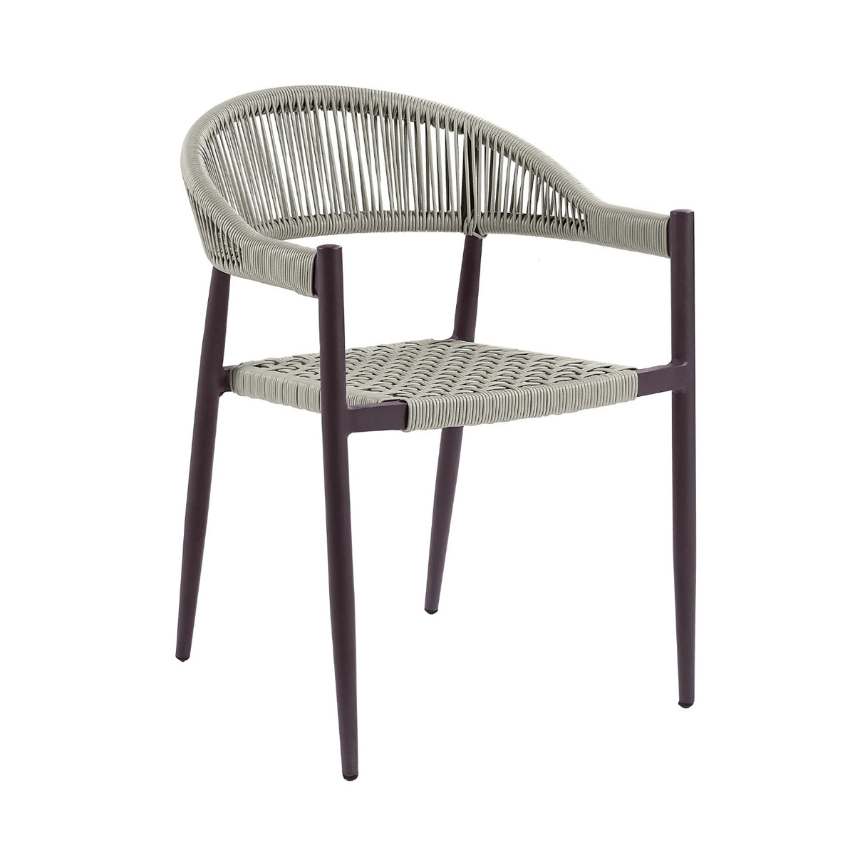 2-Piece Outdoor Rope Patio Dining Chairs